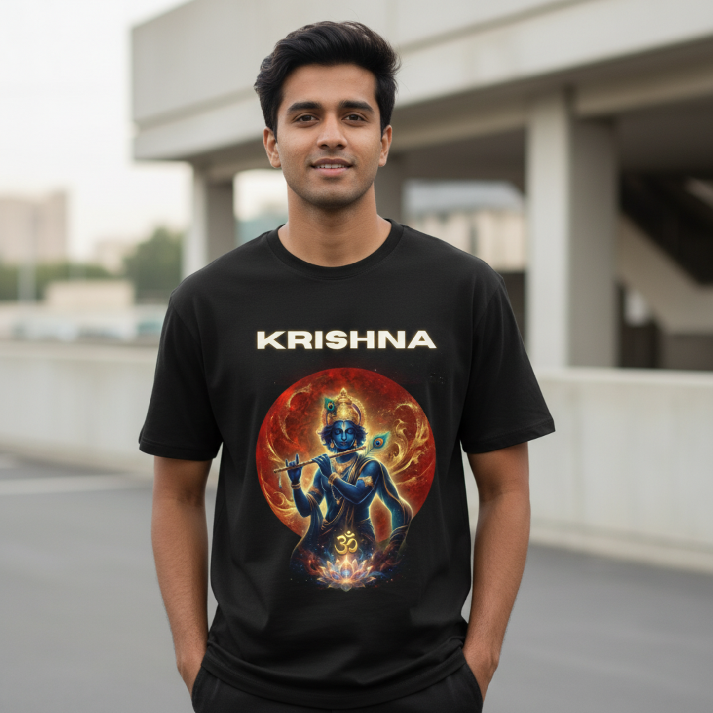 Unisex Lord Krishna Flute Graphic Tee
